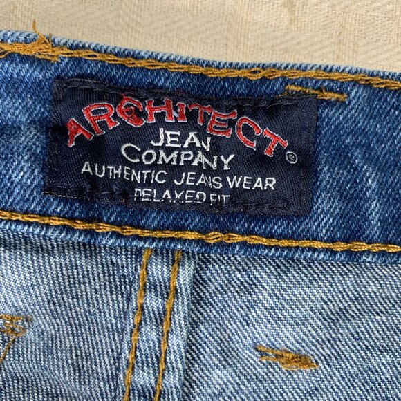 Architect Jean Company Mens Size 36 Blue Relaxed Fit Denim Jeans - Picture 6 of 11